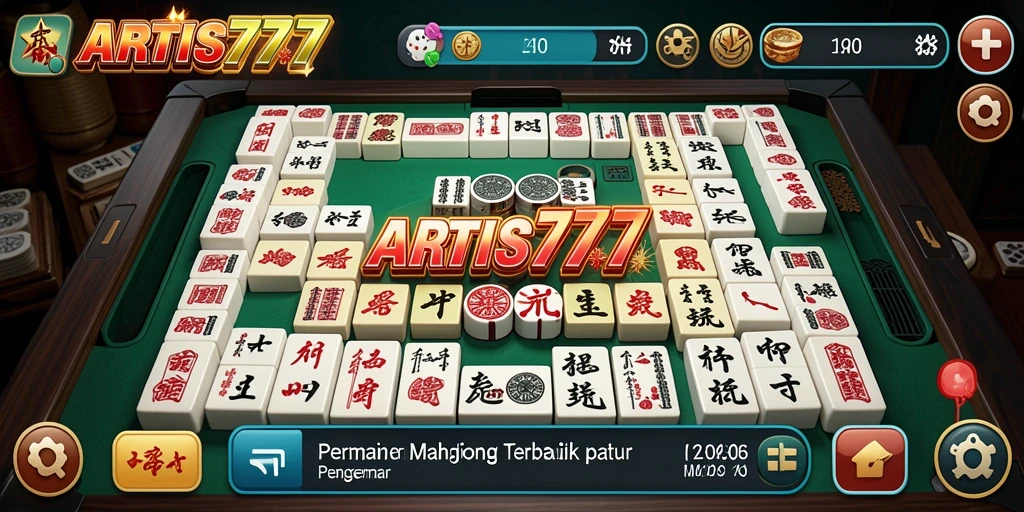 Screenshot dari gameplay Mahjong yang seru di ARTIS777.