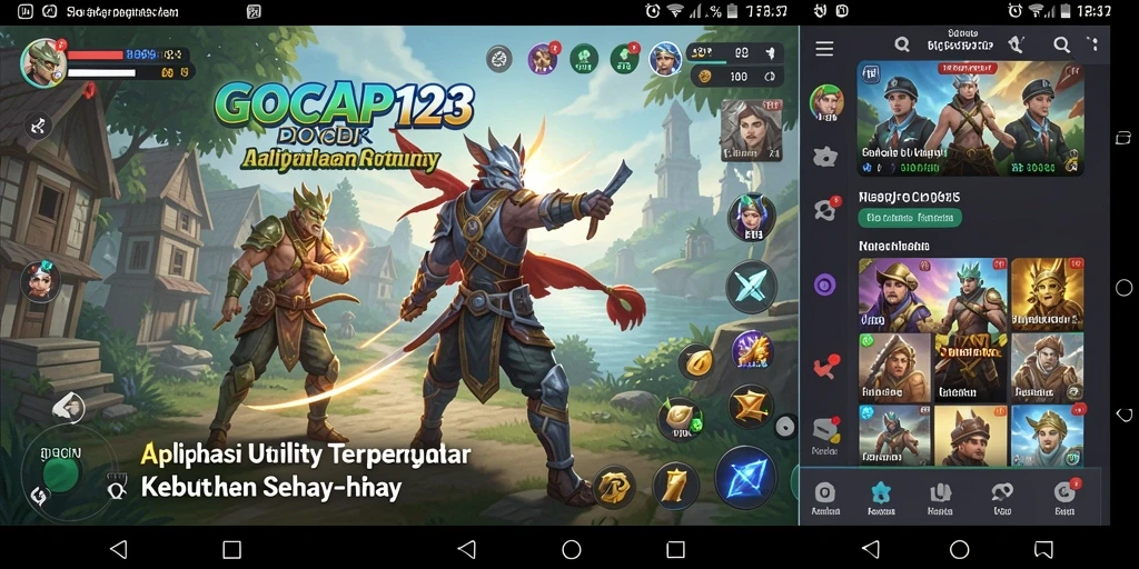 Tampilan antarmuka aplikasi GOCAP123 yang user-friendly dan fungsional.