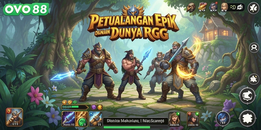 Tampilan gameplay RPG OVO88 yang menakjubkan dan penuh aksi.