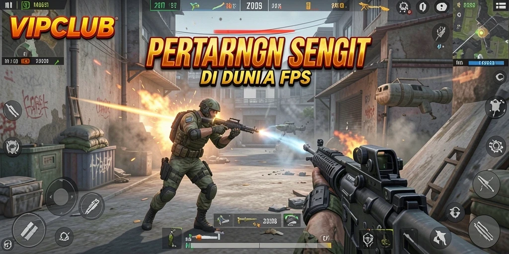 Screenshot gameplay VIPCLUB menunjukkan aksi pertarungan yang intens.