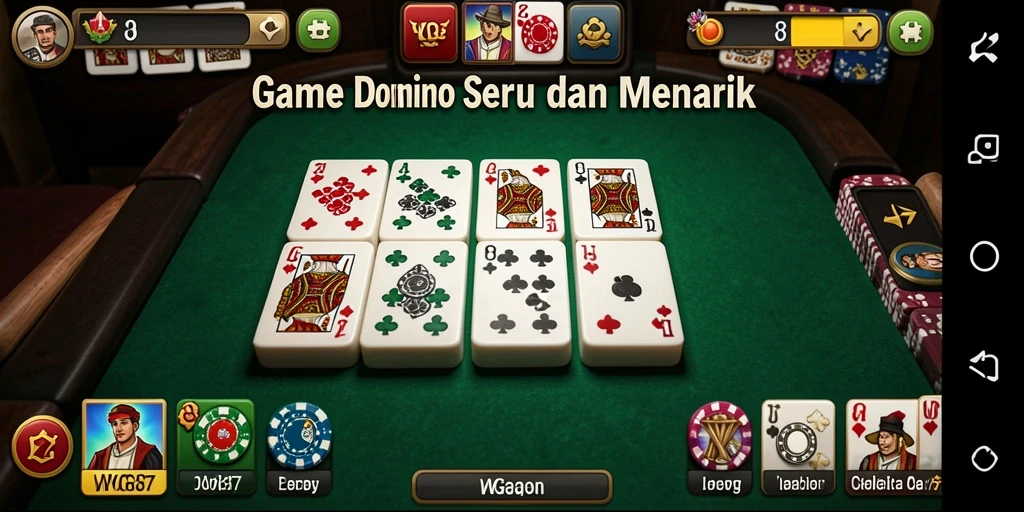 Screenshot utama WG87 menampilkan gameplay seru dalam permainan Domino.